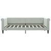vidaXL Sof&aacute; cama con colch&oacute;n terciopelo gris claro 90x190 cm