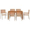 vidaXL Conjunto de Comedor de Jardín 7 pcs Beige Poliratán
