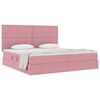 vidaXL Cama con almacenamiento y colch&oacute;n Rosa 200 x 200 cm Terciopelo