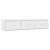 vidaXL Estante cajones para pared contrachapada blanco 88x26x18,5 cm