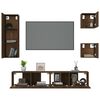 vidaXL Set de muebles para TV 5 pzas madera contrachapada roble marrón