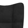 vidaXL Sill&oacute;n de relax de terciopelo negro