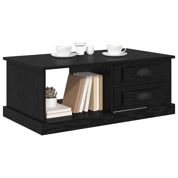 vidaXL Mesa de Caf&eacute; Roble Negro 90 x 50 x 35 cm Madera de ingenier&iacute;a