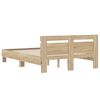 vidaXL Estructura de cama Sonoma 137 x 190 cm Madera de ingenier&iacute;a
