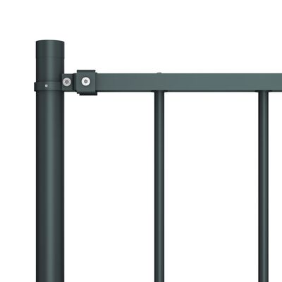 vidaXL Panel valla y postes acero recubrimiento polvo gris 1,7x1,25m