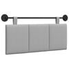 vidaXL Cabecero colgante Gris Nube Tela