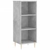 vidaXL Aparador de madera de ingenier&iacute;a gris hormig&oacute;n 34,5x32,5x90 cm