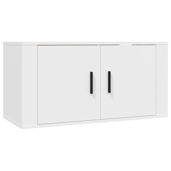 vidaXL Set de muebles de TV 2 piezas madera contrachapada blanco