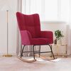 vidaXL Silla mecedora de terciopelo rojo vino tinto