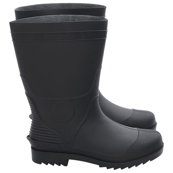 vidaXL Botas de agua negro n&uacute;mero 43 PVC