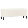 vidaXL Banco de cuero sint&eacute;tico color crema 100x35x41 cm