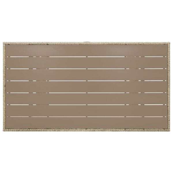vidaXL Mesa de jard&iacute;n de rat&aacute;n sint&eacute;tico gris 120x70x66 cm