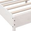 vidaXL Estructura de cama sin colch&oacute;n madera de pino blanco 135x190 cm
