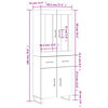 vidaXL Aparador alto madera contrachapada color roble 69,5x34x180 cm