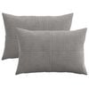 vidaXL Funda de almohada 2 uds. ALMELO Gris Claro 30 x 50 cm pana