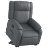 vidaXL Sill&oacute;n reclinable elevable cuero artificial gris