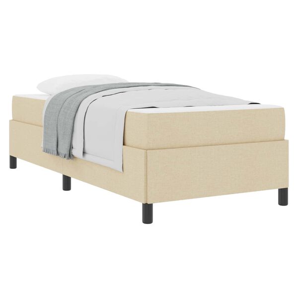 vidaXL Cama tipo Box Spring Crema 100 x 200 cm tela