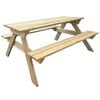 vidaXL Mesa de picnic de madera de pino 150x135x71,5 cm