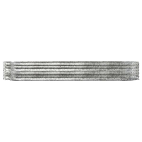 vidaXL Jardinera arriate acero galvanizado plata 447x140x68 cm
