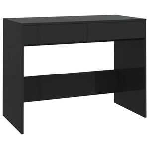 vidaXL Escritorio de madera contrachapada negro 101x50x76,5 cm