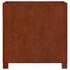 vidaXL Jardineras con patas 2 udss acero corten oxidado 50x50x50 cm