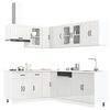 vidaXL Mueble cocina Lucca blanco brillo 11 pzas madera contrachapada