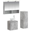 vidaXL Juego de muebles de ba&ntilde;o 4 pcs Gris Hormig&oacute;n