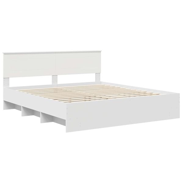 vidaXL Estructura de cama 200 x 200 cm Madera de ingenier&iacute;a