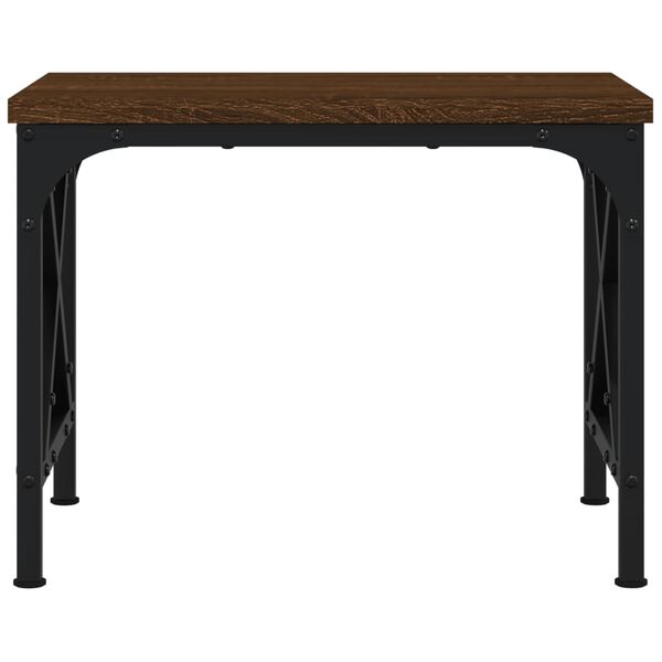 vidaXL Soporte de impresora madera ingeniería marrón roble 40x30x31 cm