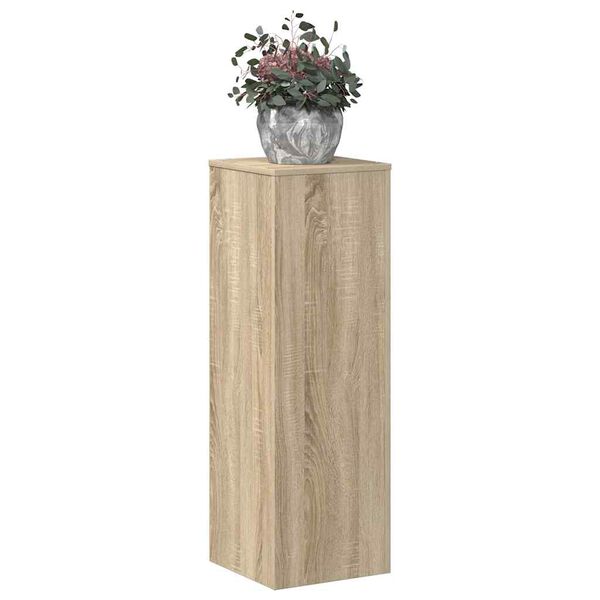 vidaXL Soportes de plantas madera ingenier&iacute;a roble Sonoma 33x33x100 cm