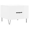 vidaXL Mesa de centro madera de ingenier&iacute;a brillo blanco 50x50x40 cm