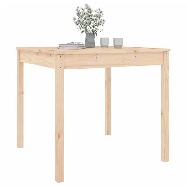 vidaXL Mesa de jardín madera maciza de pino 82,5x82,5x76 cm