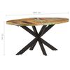 vidaXL Mesa de comedor de madera maciza reciclada 160x90x75 cm