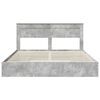 vidaXL Cama con almacenamiento con cabecera Gris Concreto 200 x 200 cm