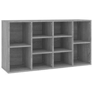vidaXL Banco zapatero madera contrachapada gris Sonoma 103x30x55 cm