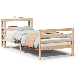 vidaXL Estructura de cama con cabecero madera maciza de pino 90x200 cm
