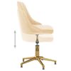 vidaXL Sillas de comedor giratorias 4 unidades terciopelo color crema