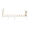 vidaXL Estructura de cama de madera maciza blanca 160x200 cm