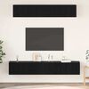 vidaXL Conjunto de mueble de TV 5 pcs Roble Negro Madera de ingeniería