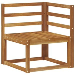 vidaXL Sof&aacute; de esquina para exteriores Madera de Acacia S&oacute;lida Natural