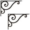 vidaXL Soportes para estanter&iacute;as de pared 2 uds. Marr&oacute;n antiguo