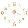 vidaXL Reloj 3D de pared con dise&ntilde;o moderno dorado 100 cm XXL