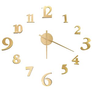 vidaXL Reloj 3D de pared con dise&ntilde;o moderno dorado 100 cm XXL