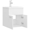 vidaXL Mueble con lavabo blanco madera contrachapada