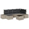 vidaXL Conjunto de sof&aacute; de jard&iacute;n 7 pcs Gris Claro rat&aacute;n sint&eacute;tico