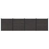 vidaXL Conjunto de valla 4 uds. 699 x 186 cm WPC y Aluminio Negro