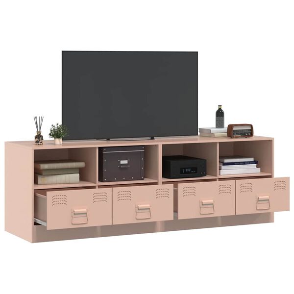 vidaXL Muebles para TV 2 unidades acero rosa 67x39x44 cm