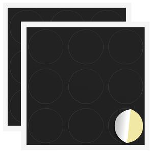 vidaXL Cubierta de Tornillo Autoadhesiva 2 uds. Negro &Oslash; 20 x 0,5 mm