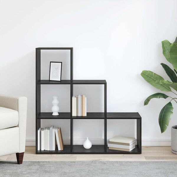 vidaXL Librer&iacute;a Separadora de Ambientes Roble Negro 99 x 29 x 99 cm