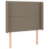 vidaXL Cabecero con LED de tela gris taupe 93x16x118/128 cm
